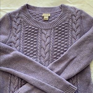 XXS J. Crew cotton cable knit sweater